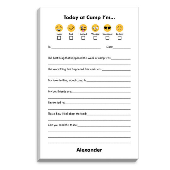Emoji Today at Fill In Camp Notepads